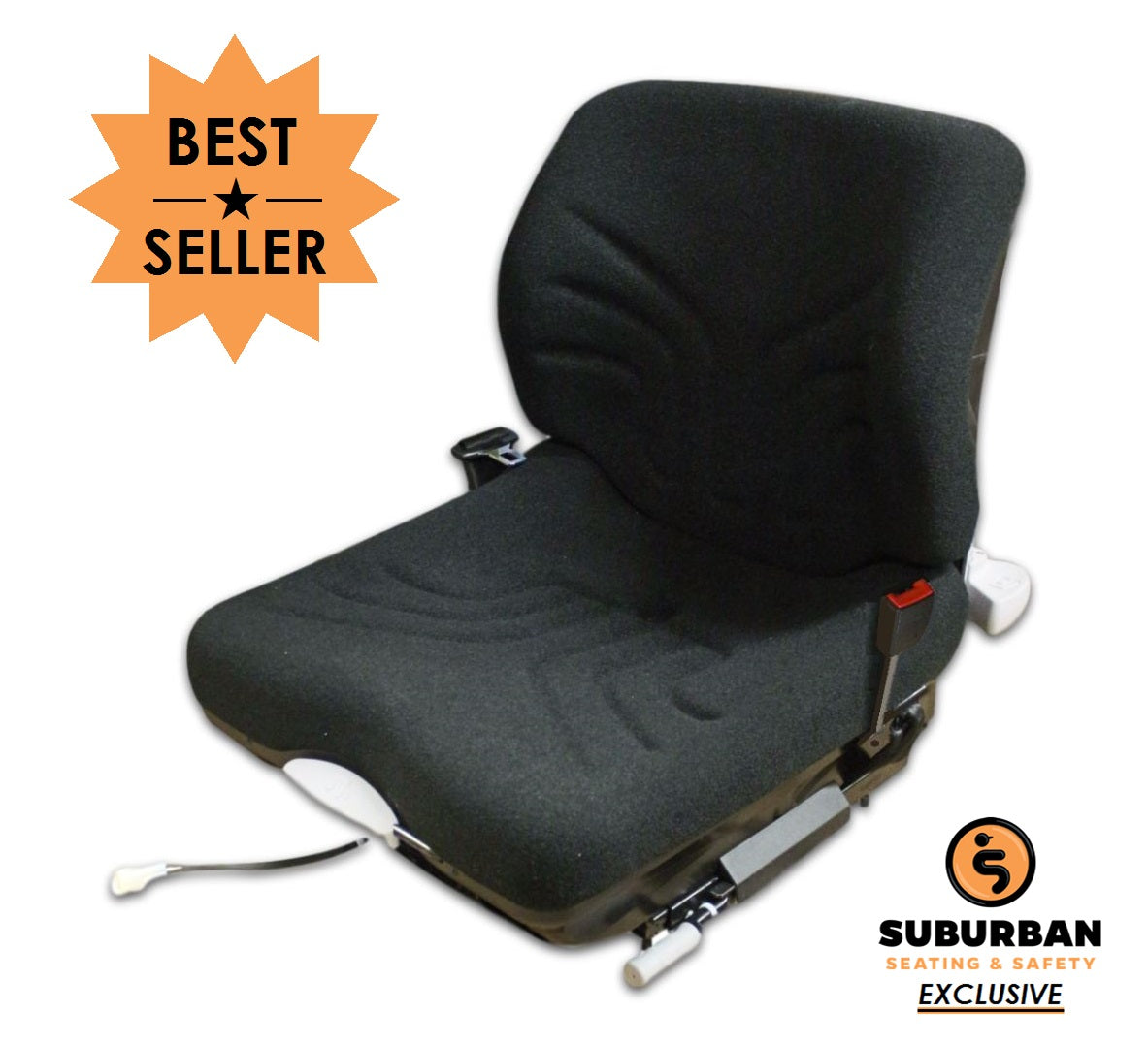 China Aftermarket Universal Adjustable Forklift Seat with Safety