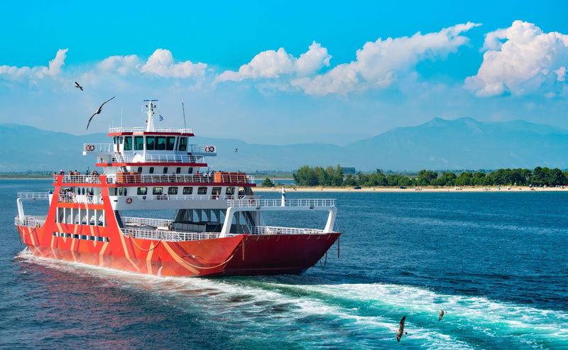 Passenger ferry boat sailing in sea