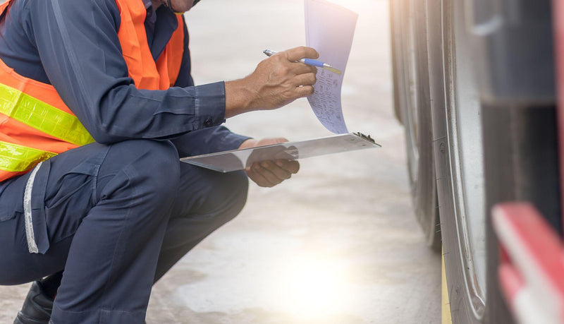 Preforming a pre-trip inspection on a truck