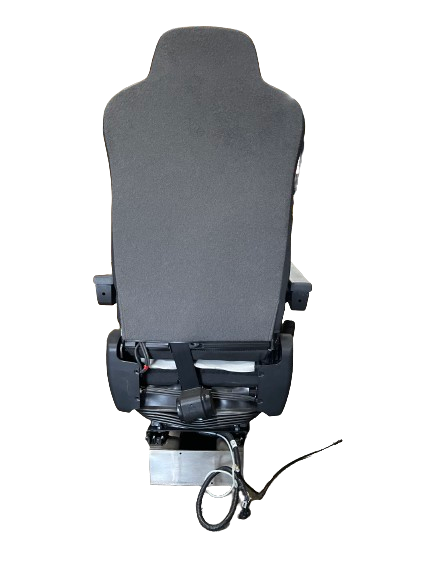 ISRI 6832/872 NTS RH W/ OPS Bus Seat - Black Cloth - Dual Armrest - 3-Point Seat Belt - High Back