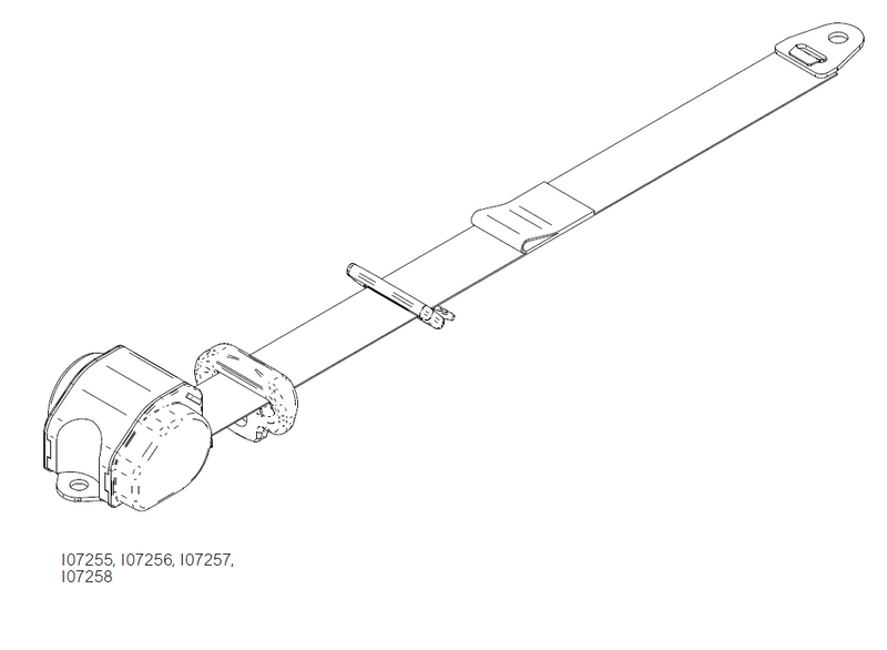 3 Point Right Hand Retractor Seatbelt – Freedman PN 107255 (previously 93061)