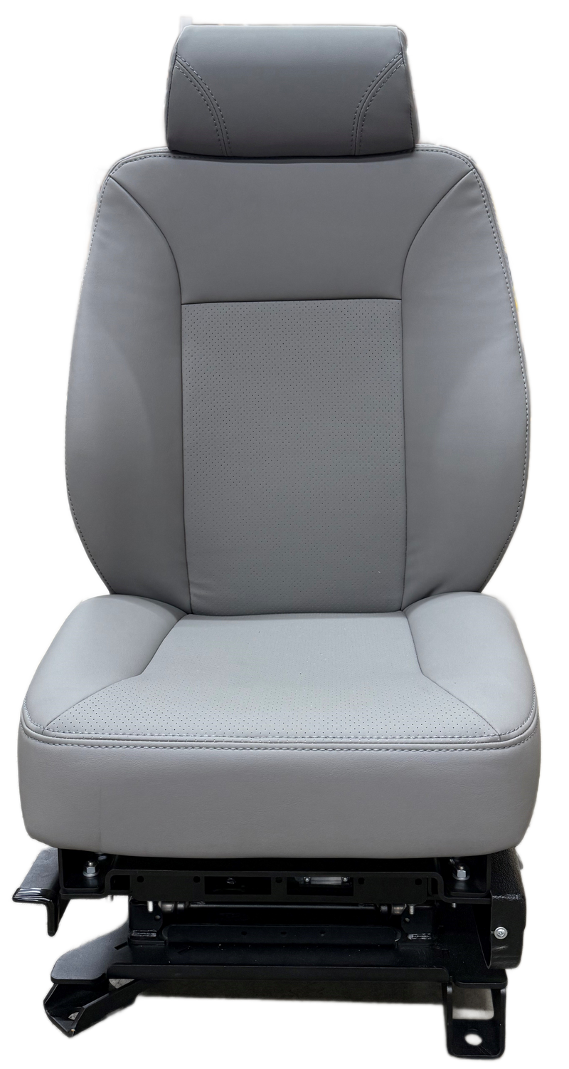 Knoedler Extreme Low Rider Seat in Gray Ultra Leather for Hino Cabover