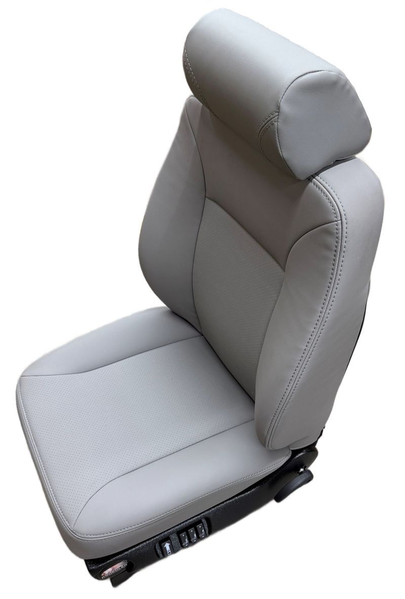 Knoedler Extreme Low Rider Seat in Gray Ultra Leather for Hino Cabover