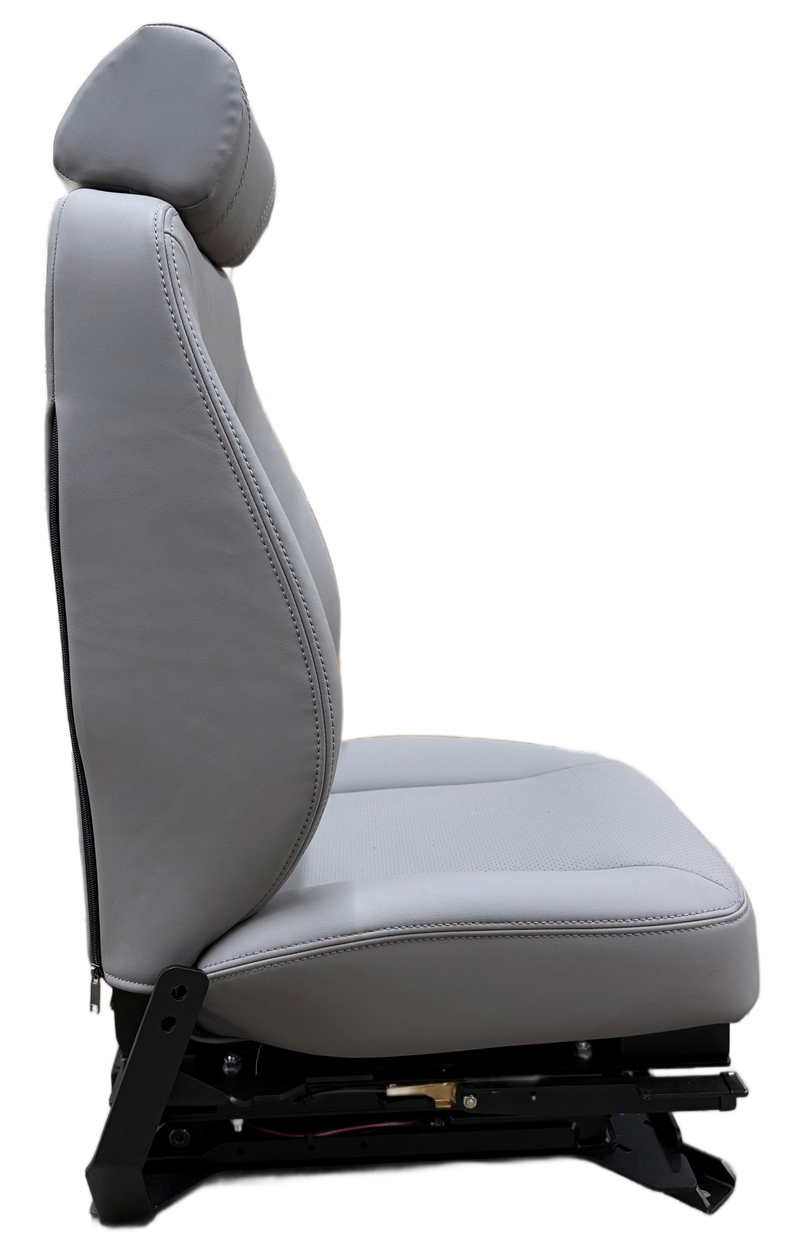 Knoedler Extreme Low Rider Seat in Gray Ultra Leather for Hino Cabover