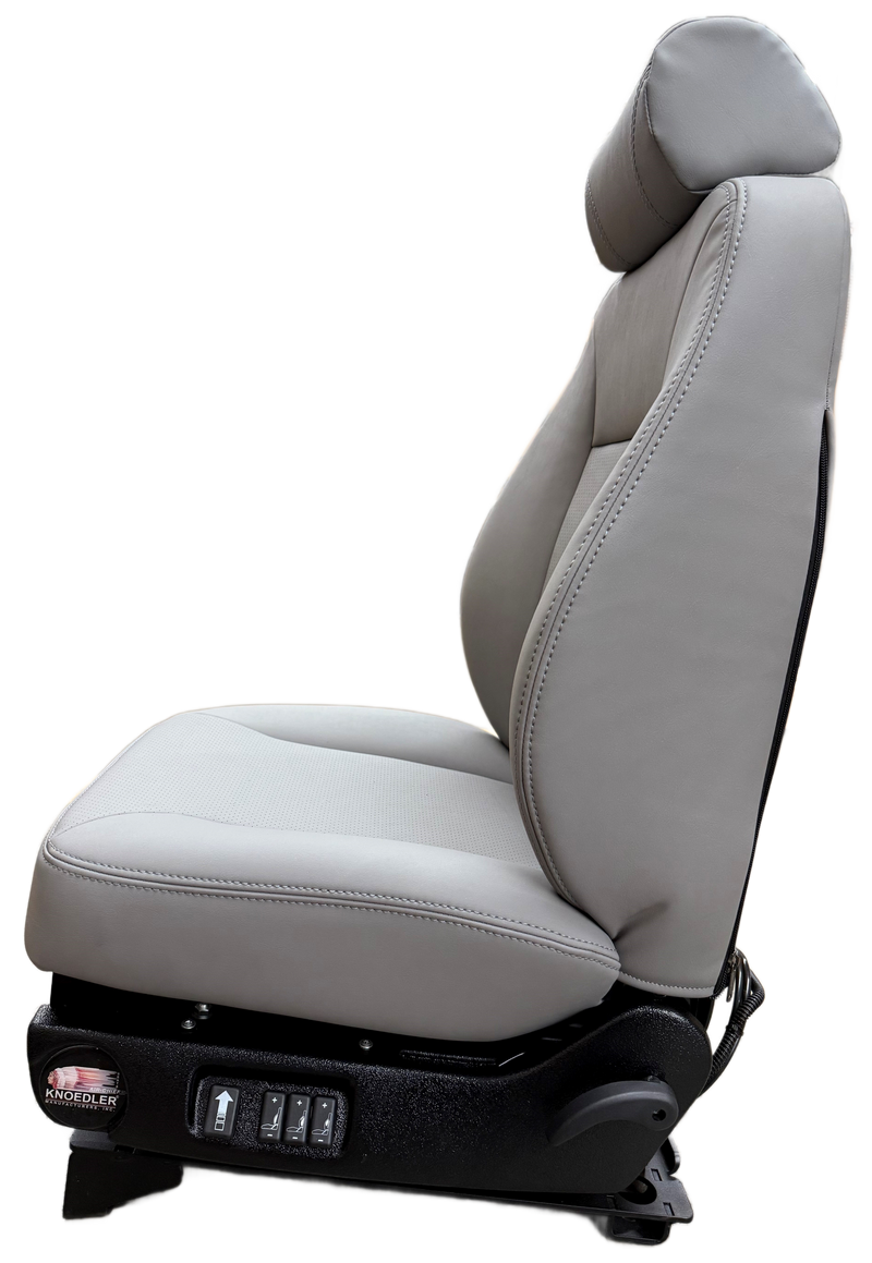 Knoedler Extreme Low Rider Seat in Gray Ultra Leather for Hino Cabover