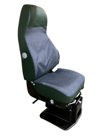 Navistar 2195 National Seat in Green Vinyl with Gray Cloth Insert – P/N: 50541.A0A0071