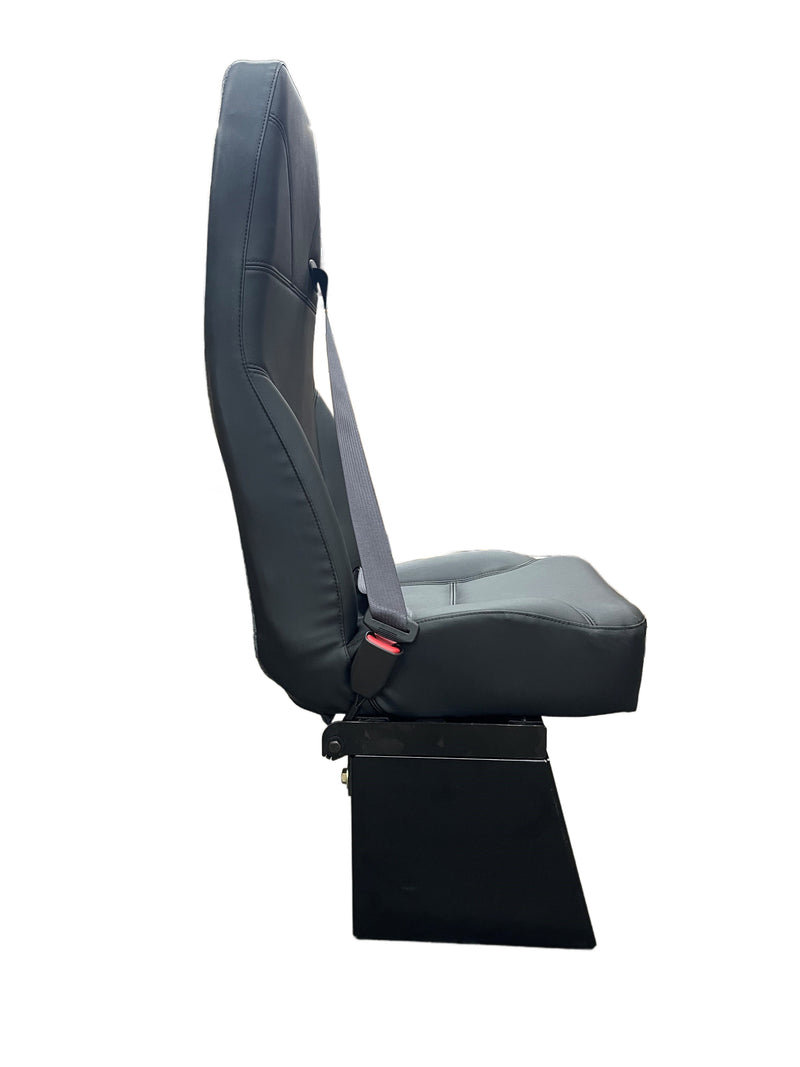 Commuter 125 Passenger Seat - Street Side 3PT in Black Vinyl