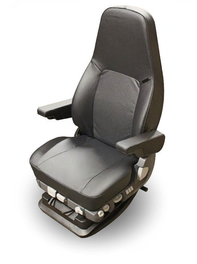 ISRI 5030/880 Premium Truck Seat in Black Genuine Leather with Dual Arms - PN 86774-76