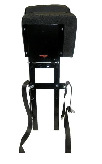 Jump Seat 01 - Step Van Seat with 8" Wide Mounting Rails in Black Vinyl