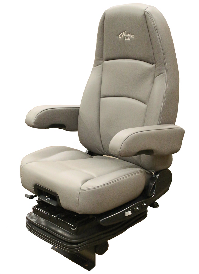 Sears Atlas II ActiveVRS Truck Seat in Grey Ultra Leather for M2 Trucks - P/N 2DK81PUBBNSN