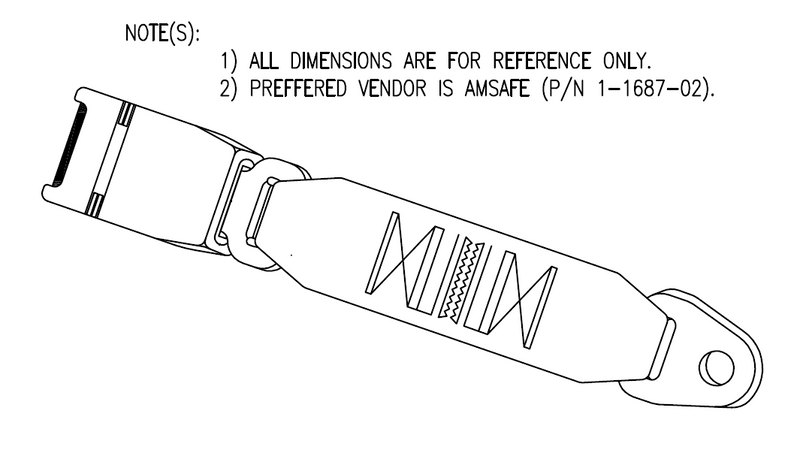 Under Seat Retractor – Replacement Floppy Buckle – Freedman PN 56174