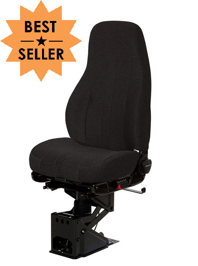 National Standard Plus Truck Seat – Black Mordura Cloth with Triple Chamber Air Lumbar & Air Bolsters