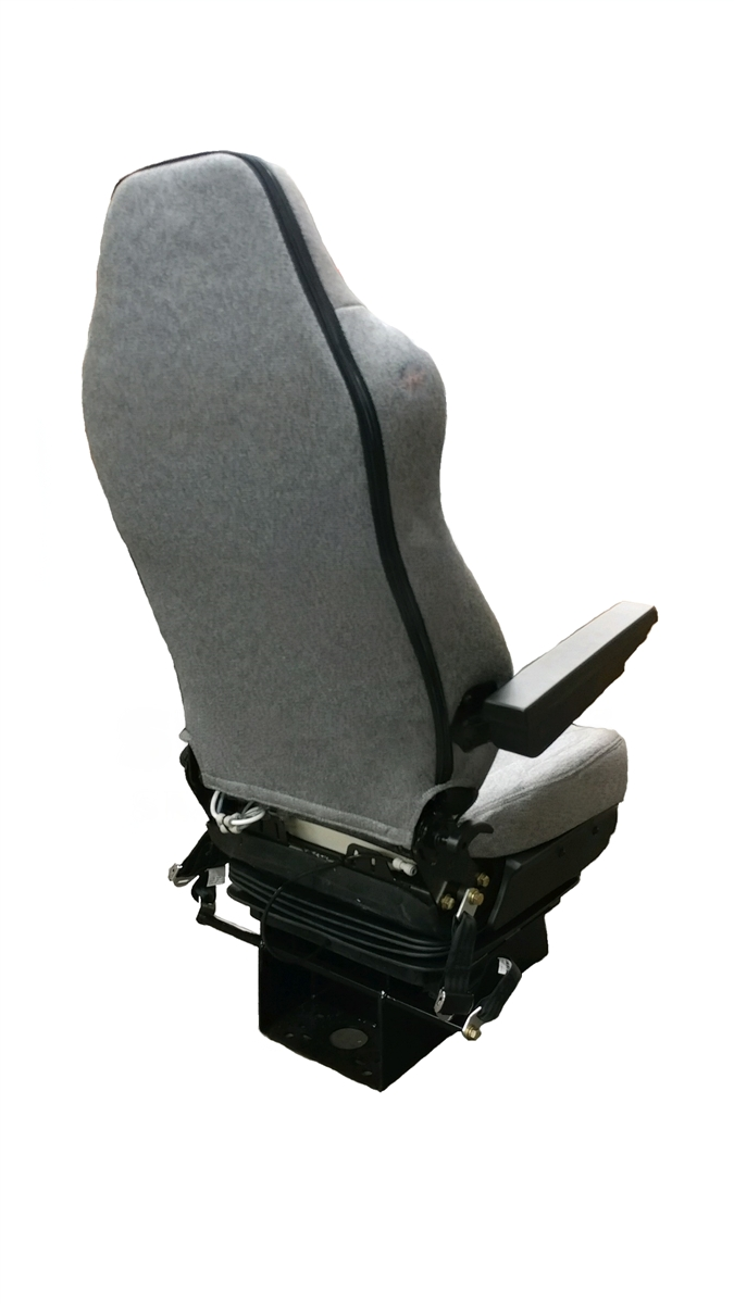 Magnus Heavy Duty Truck/Bus Seat in Grey Cloth with Dual Arms – 650 lb. Rated