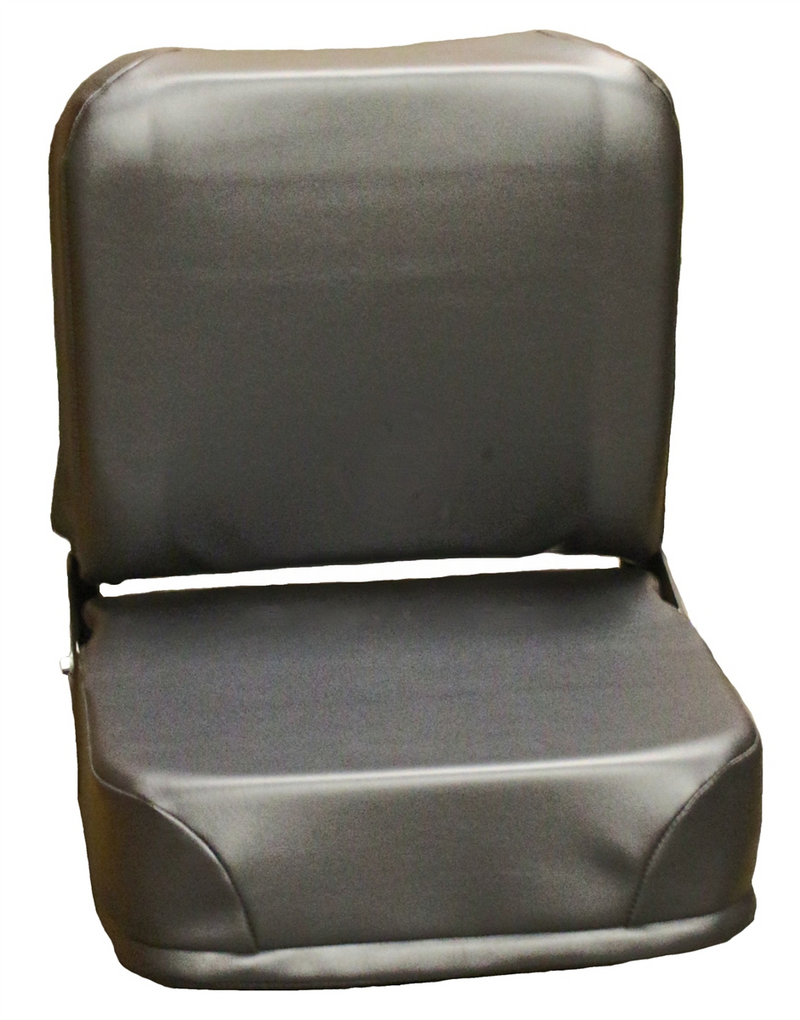 Low Back Bottom Mount Jump Seat (Flip Up) with “Lazy Back Pad”