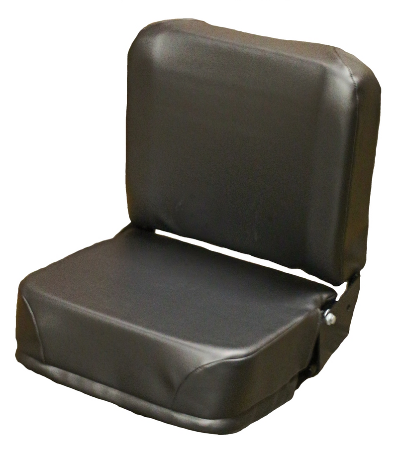 Low Back Bottom Mount Jump Seat (Flip Up) with “Lazy Back Pad”