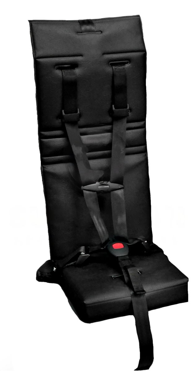 HSM C.E. White Co. Portable Child Restraint for School Bus Seats - Black Vinyl