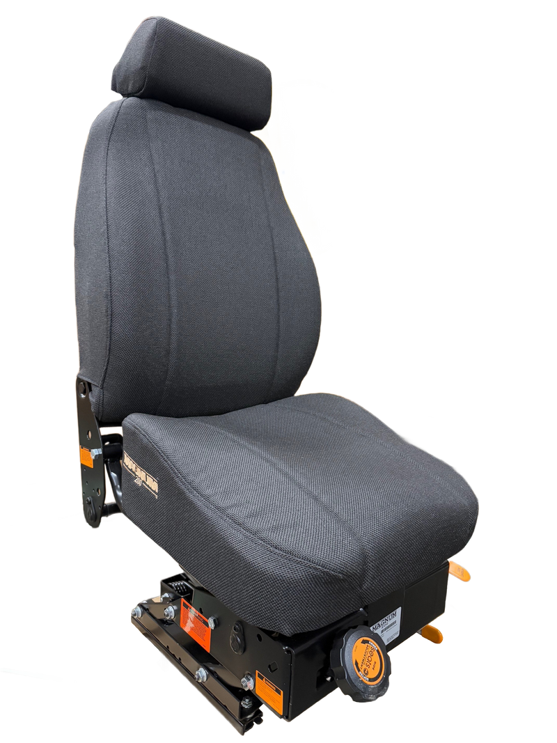 Magnum 200 Mechanical Suspension Seat in Black Tufftex Cloth With Headrest