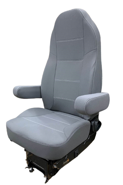 Seats Inc Heritage Silver Seat – Grey Tuff Cloth, Dual Armrests