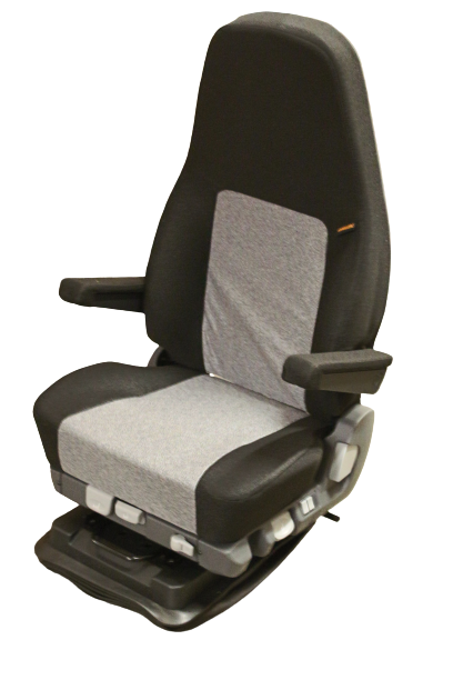 Isri 5030880 Deluxe Truck Seat With Dual Arms In Black And Gray Cloth 7907