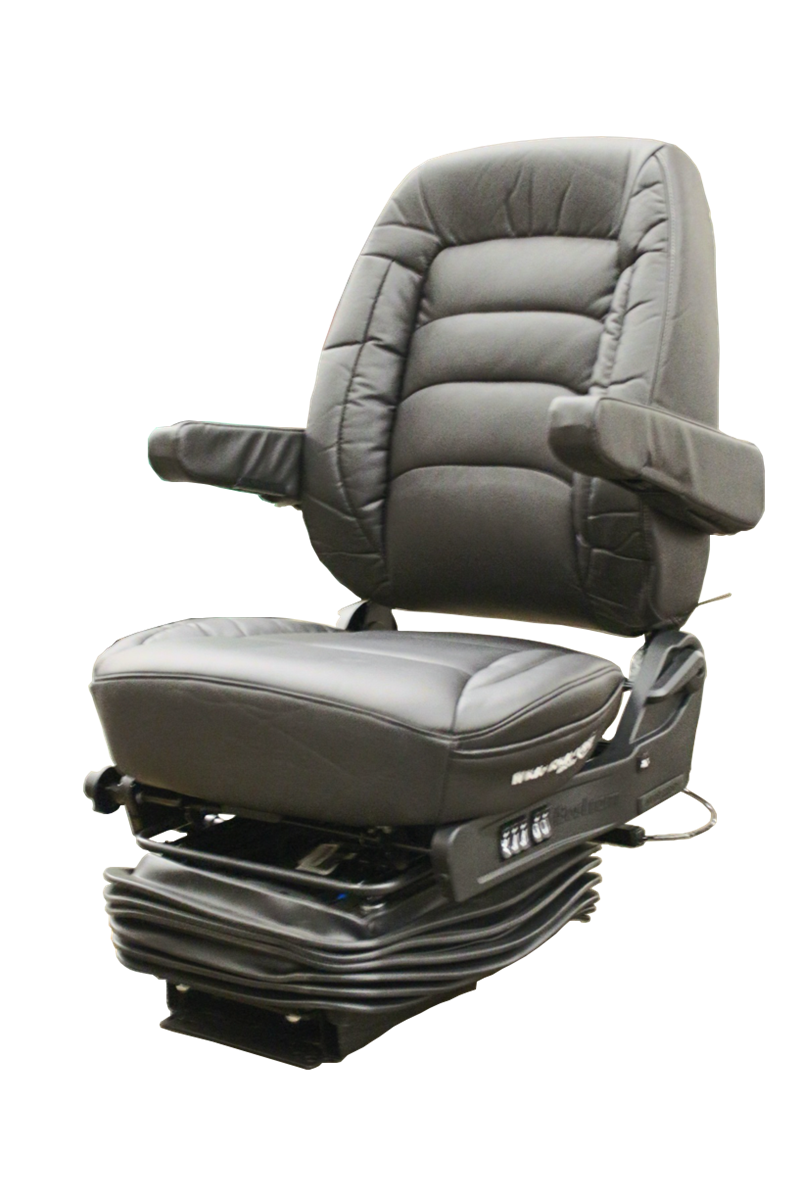 Bostrom Wide Ride+Serta® Mid Back Truck Seat with Dual Arms in Black Ultra-Leather – P/N: 5310001-900