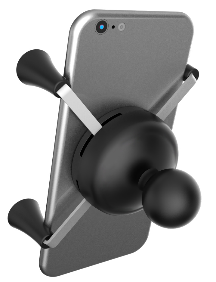 RAM® X-Grip® Universal Phone Holder with Ball – Powder-Coated Aluminum - P/N: RAM-HOL-UN7BU