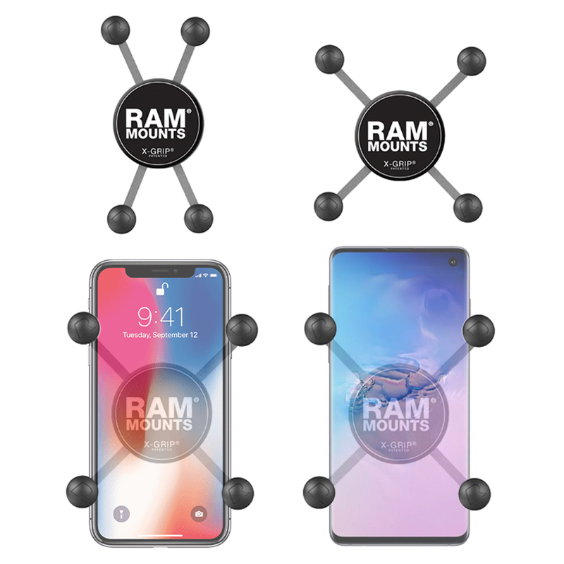 RAM® X-Grip® Universal Phone Holder with Ball – Powder-Coated Aluminum - P/N: RAM-HOL-UN7BU